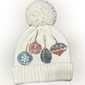 Charter Club Sequined Mixed Baubles Beanie